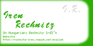 iren rechnitz business card